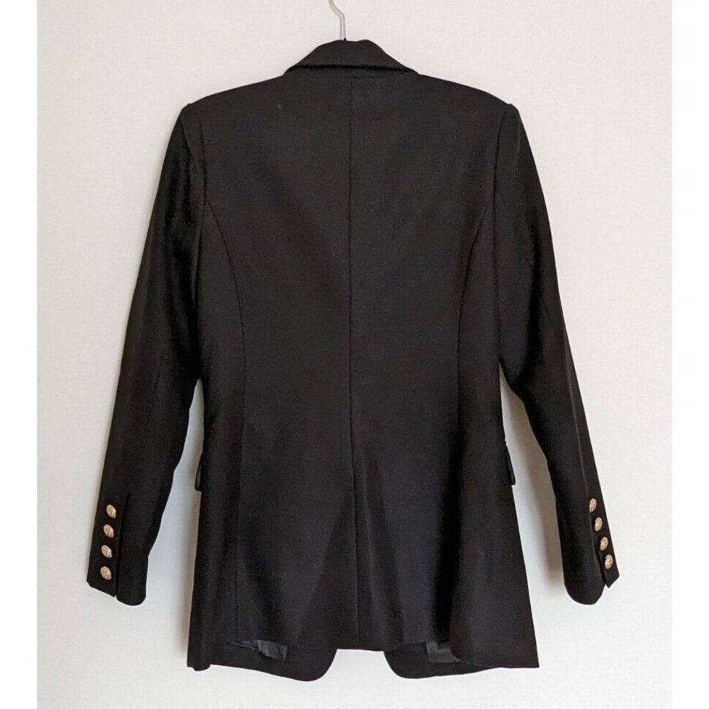 Mossman The Signature Blazer Jacket Black Military Classic Double Breast Size 10 - Picture 9 of 11